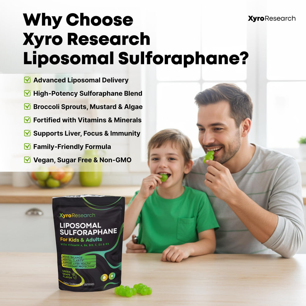 Illustration of liposomal absorption for improved sulforaphane uptake