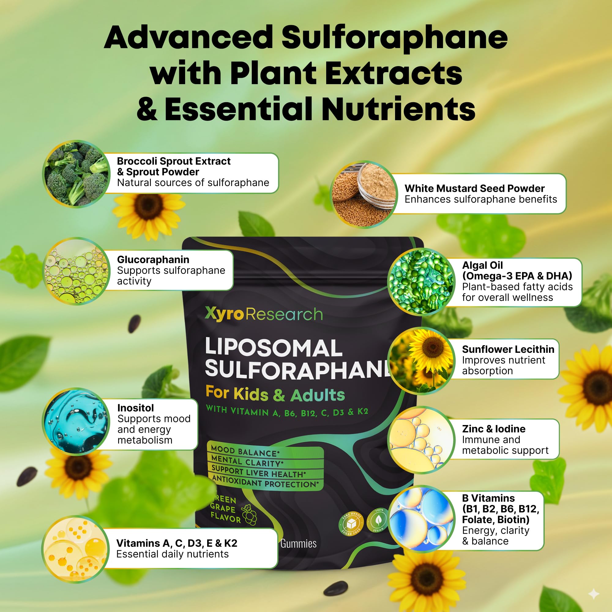Antioxidant and immune support nutrients in the gummies