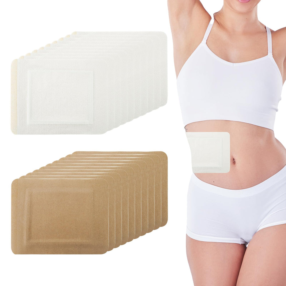 White castor oil patches for stomach (10 pieces)