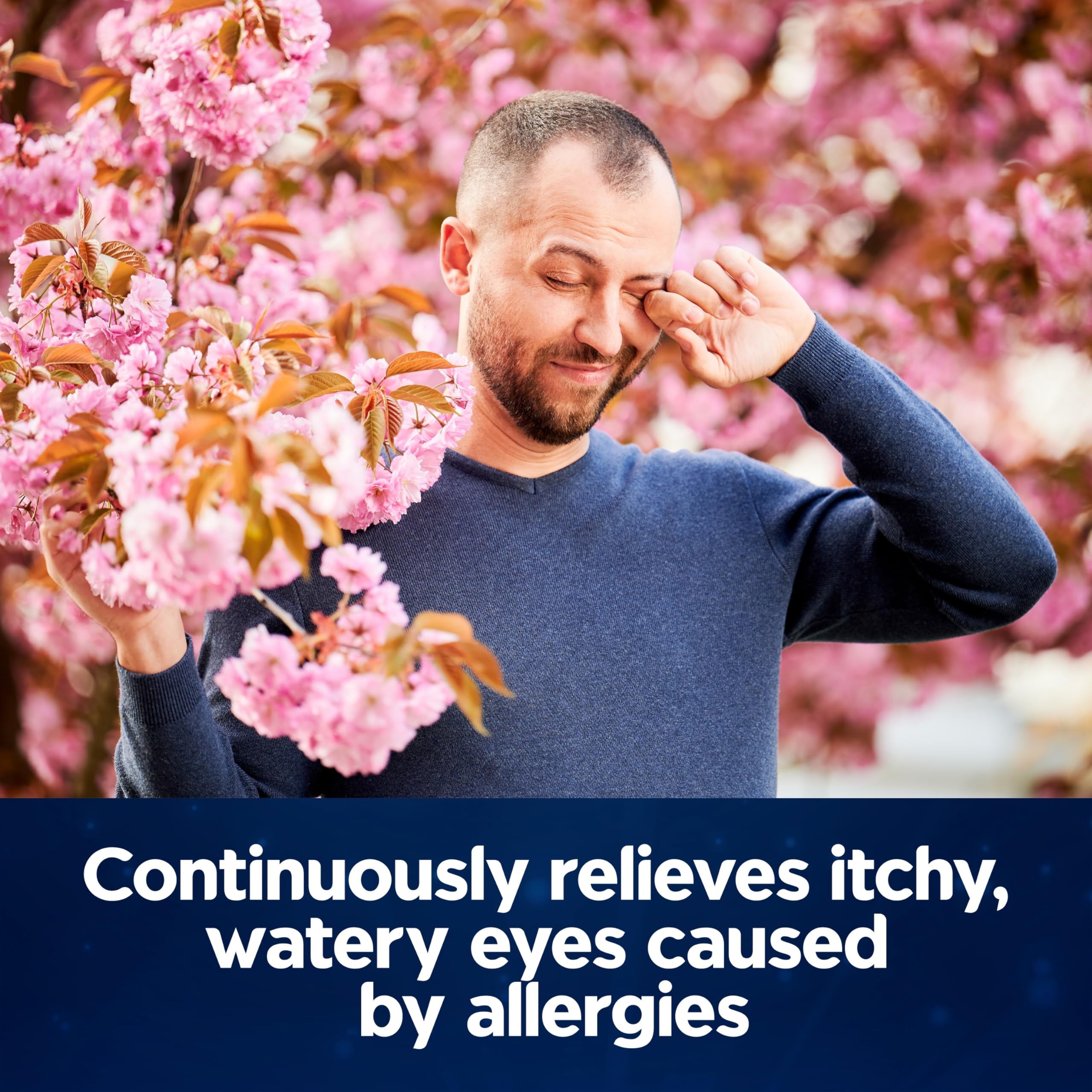 Xyzal indoor-outdoor relief image highlights protection from pollen, dust, and dander.
