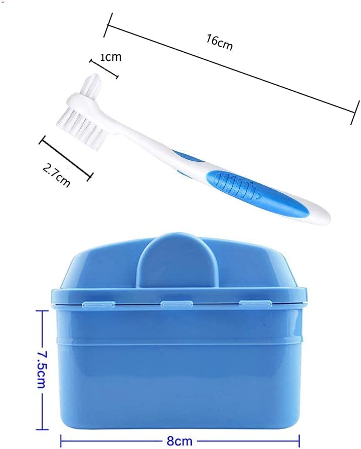 Denture Cleaning Box with removable soaking basket