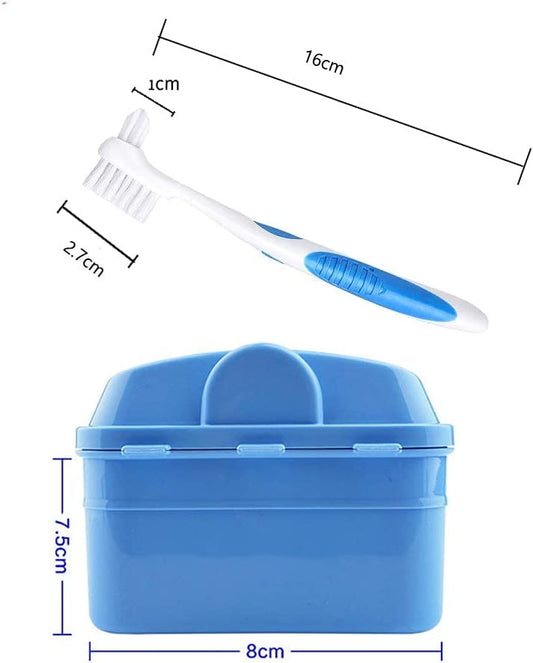 Denture Cleaning Box with removable soaking basket