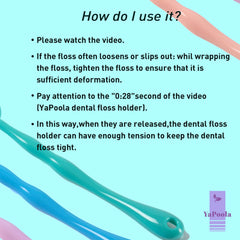 Close-up of patent-pending floss holder