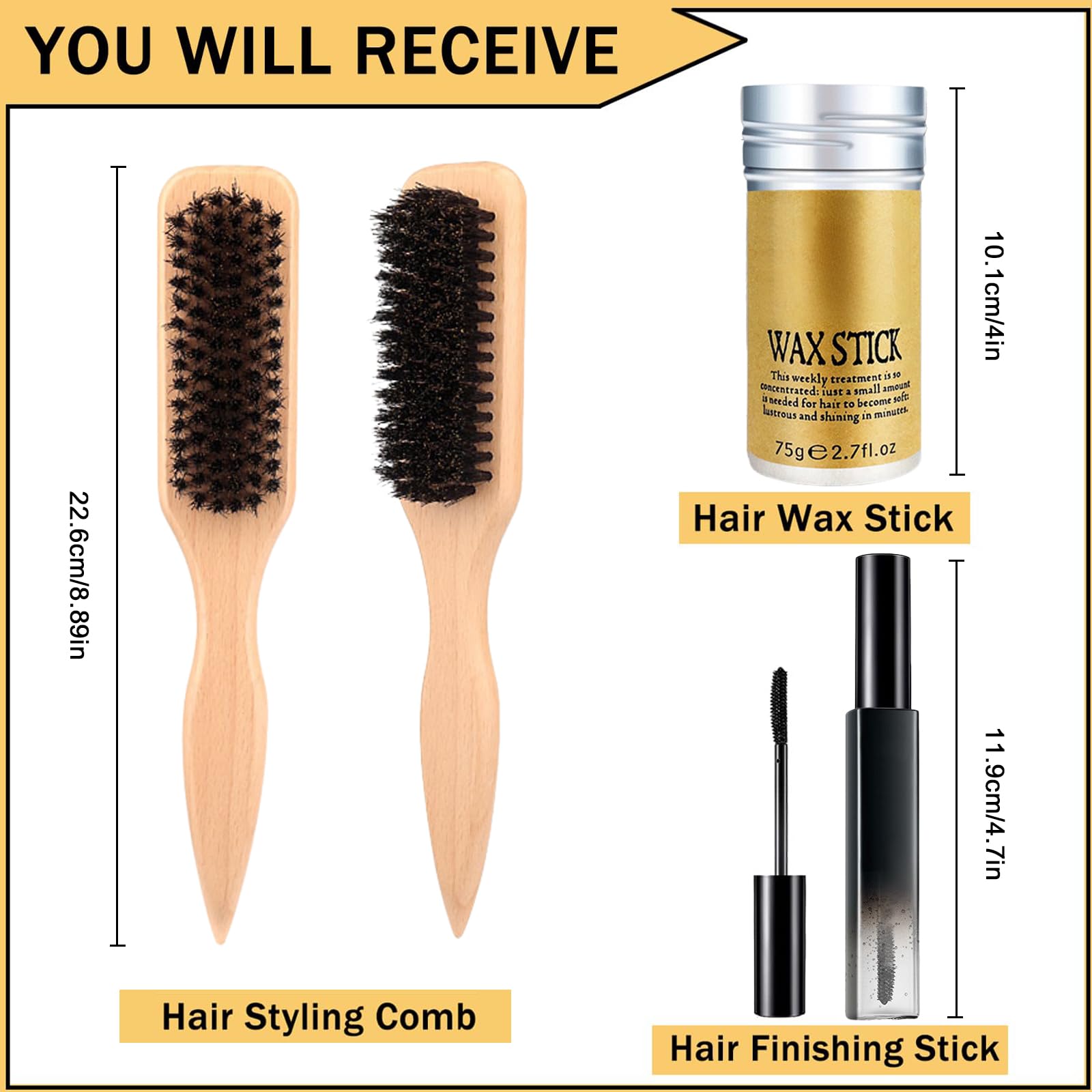 Yabacado Hair Finishing Stick close-up for precise edge control