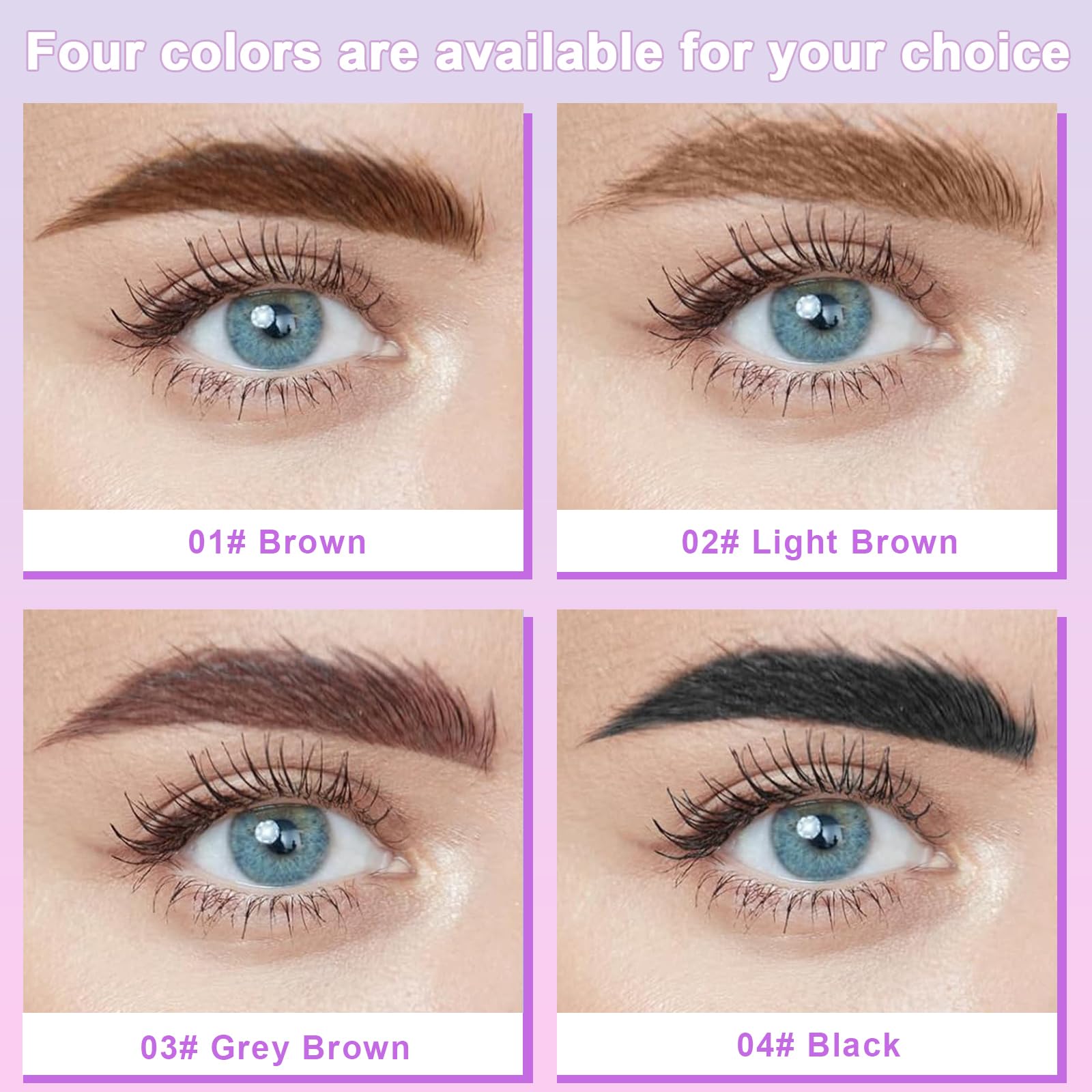 Yabacado waterproof brow tint swatch illustrates smudge-proof wear