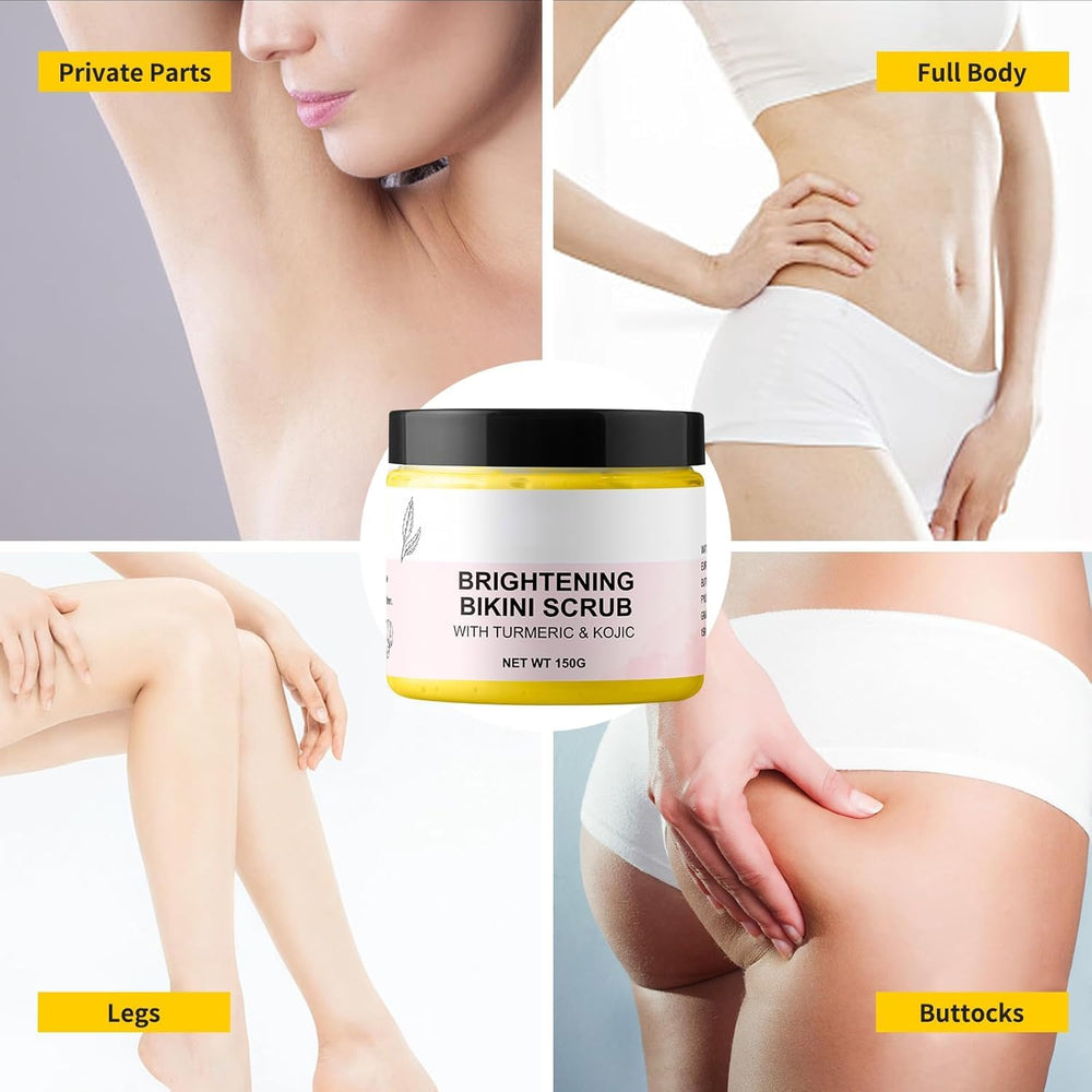 YAFUSIPE turmeric kojic scrub jar showing natural ingredients for hydration