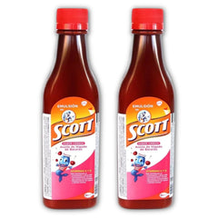 Yahve Cherry Flavored Cod Liver Oil Emulsion bottles, 2-pack (6.1 fl oz / 180 ml each)