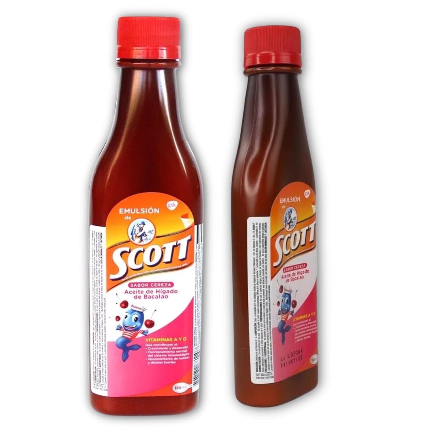 Serving spoon of Yahve cherry-flavored cod liver oil emulsion