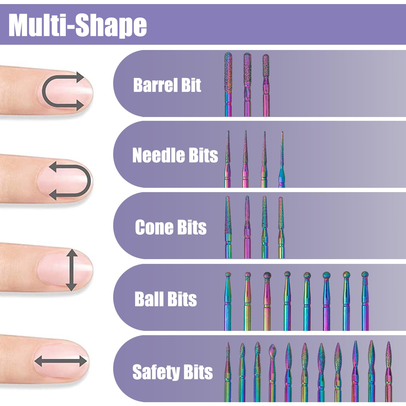 YAKAMOZ diamond-coated bit for lasting gel polish removal