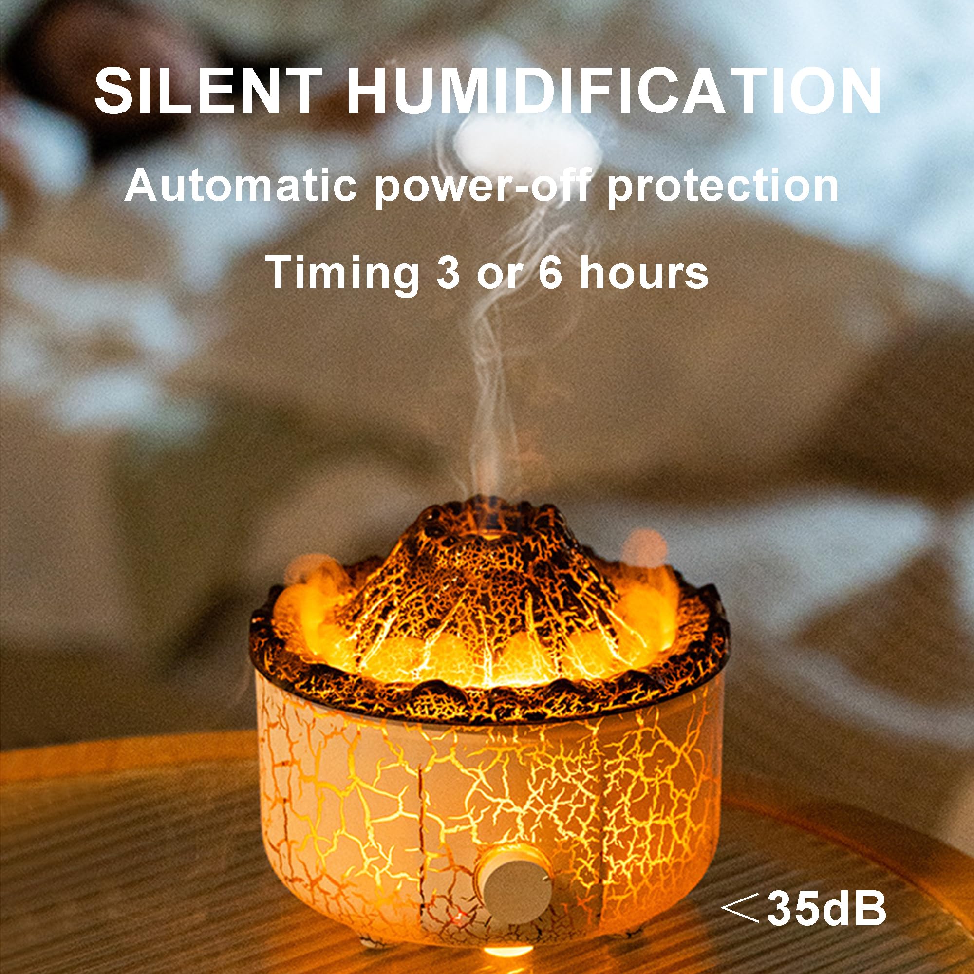 YALEDI diffuser displaying 3 lighting modes (red/blue/gradient)