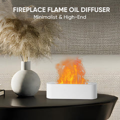 YALEDI white fireplace diffuser with ambient flame light