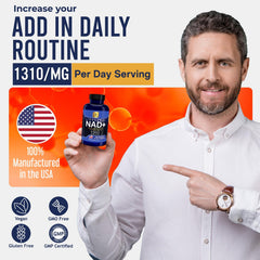 60-count bottle packaging of NAD+ supplement