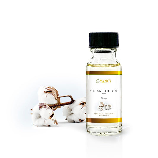 Bottle of YANCY Clean Cotton Fragrance Oil 0.5 oz