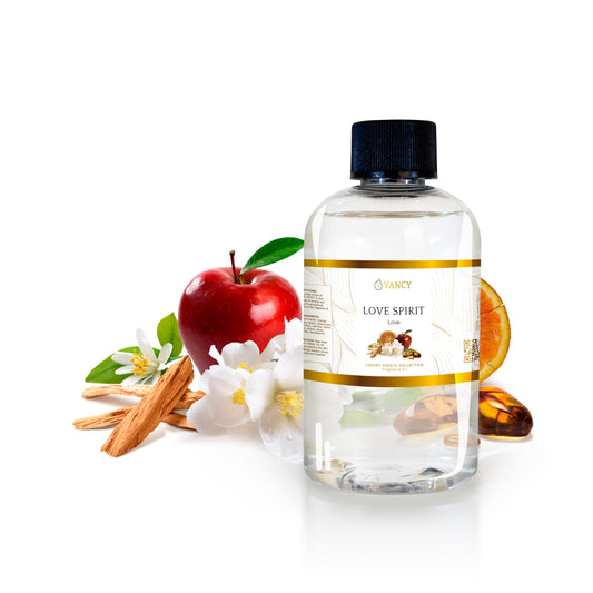 Front view of YANCY Love Spirit Fragrance Oil 4 oz bottle