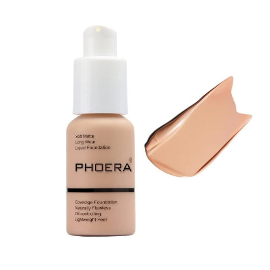 Yaper PHOERA Foundation 103 Warm Peach bottle for even, radiant skin.