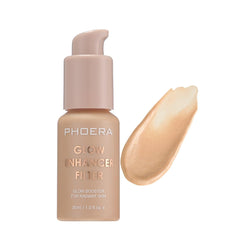 Yaper PHOERA Skin Glow Tint Foundation bottle pour shows smooth liquid for radiant coverage