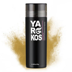Yargkos Light Blonde Hair Fibers applied in close-up for natural thickness.
