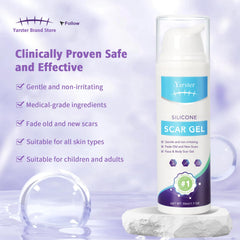 Yarster scar gel application on skin shows daily-use convenience