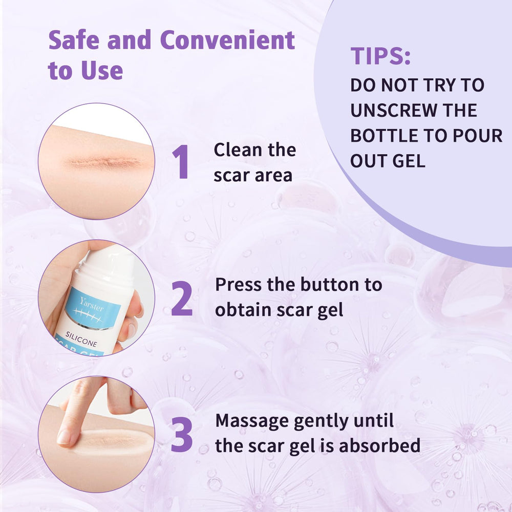 Yarster scar gel on knee shows durable flexible coverage