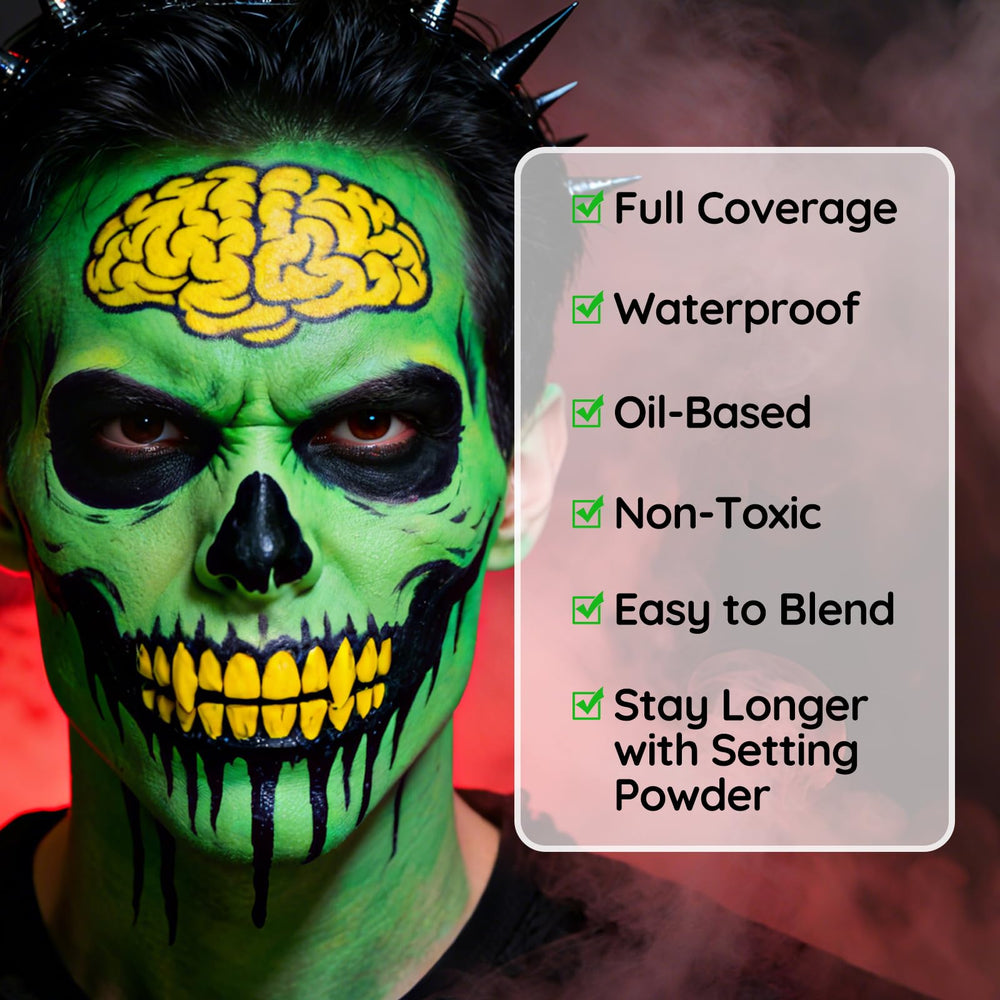 YBUETE face paint kit sponges and lip gloss enable smooth blending and finishing