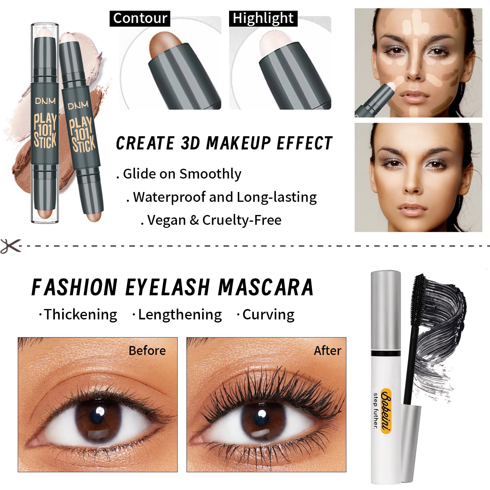YBUETE dual-ended eyebrow pencil for precise, natural definition.