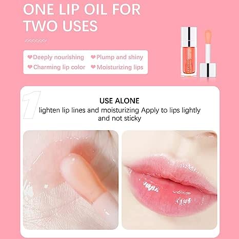 YCNASSS transparent gloss creates a subtle plump look.