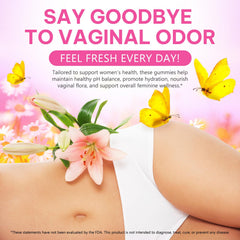 Yeast control and odor relief benefits in gummies