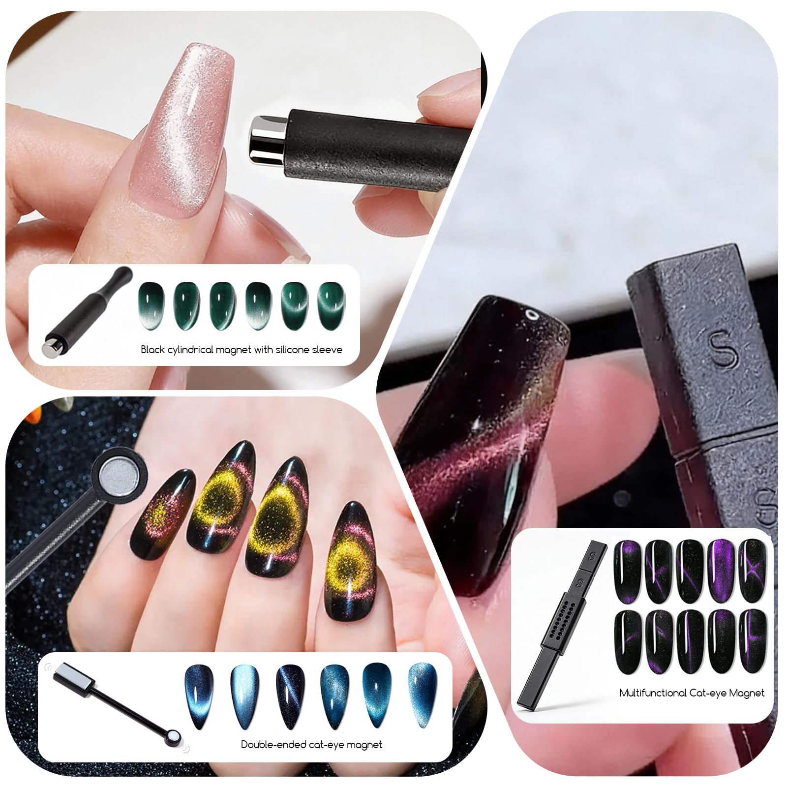 YECIRALA cat eye magnet halo design for radiant finishes