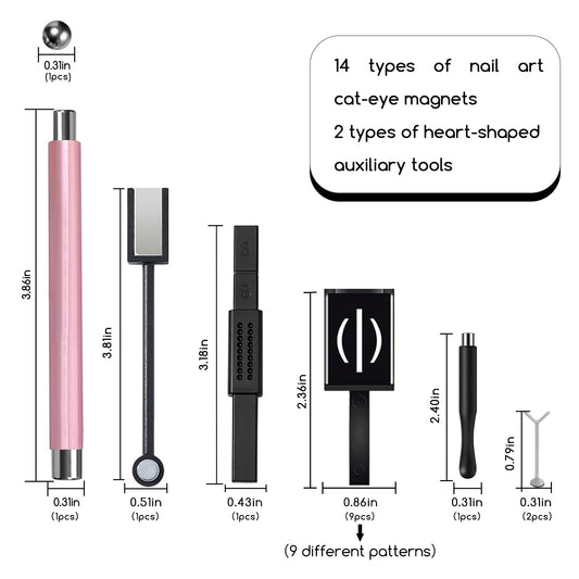 YECIRALA cat eye magnet square design for clean gradients