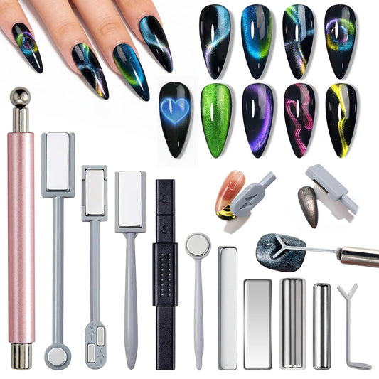 YECIRALA cat-eye magnet pen in pink for dynamic gradient nail effects.