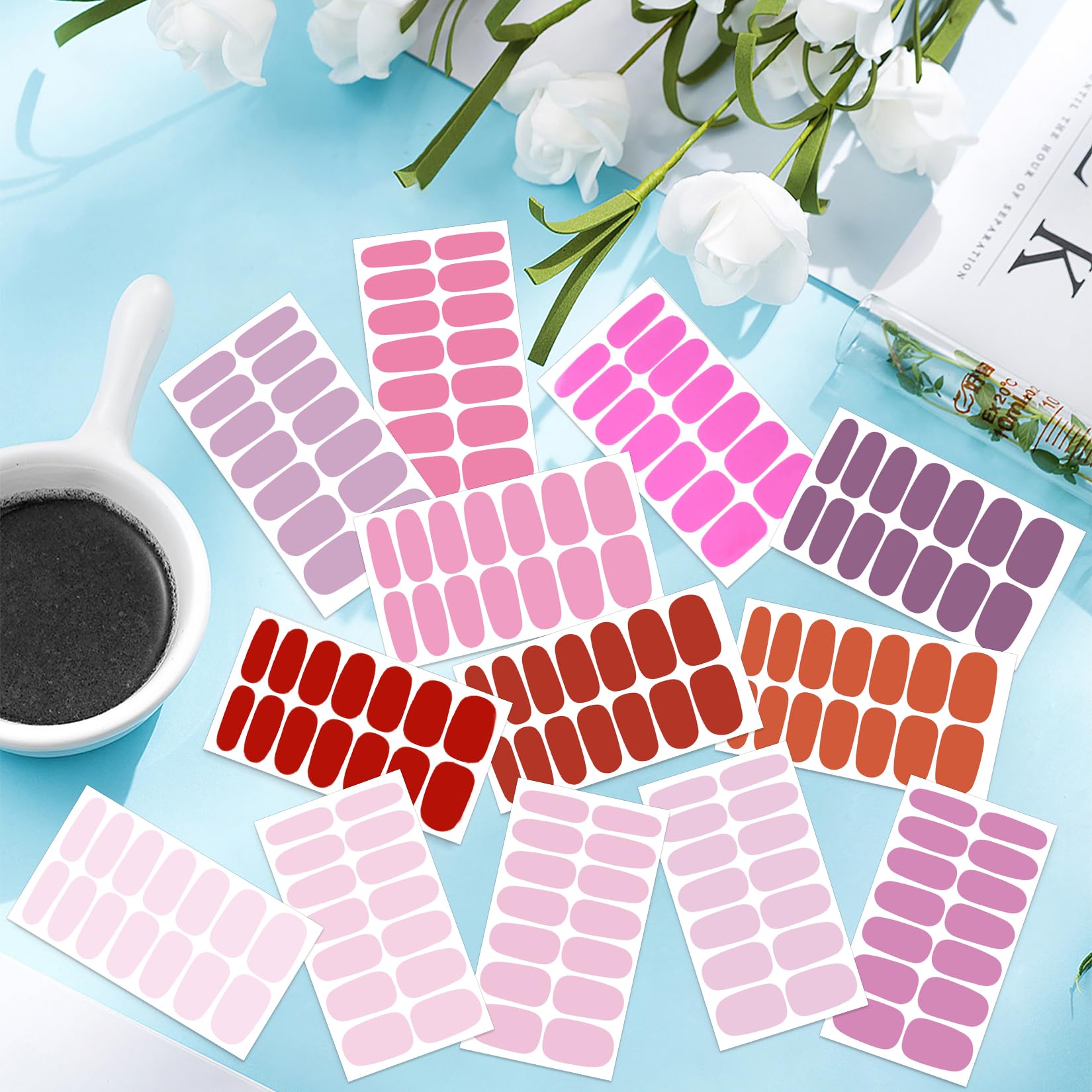 YECIRALA easy self-adhesive wraps for beginner-friendly nails.