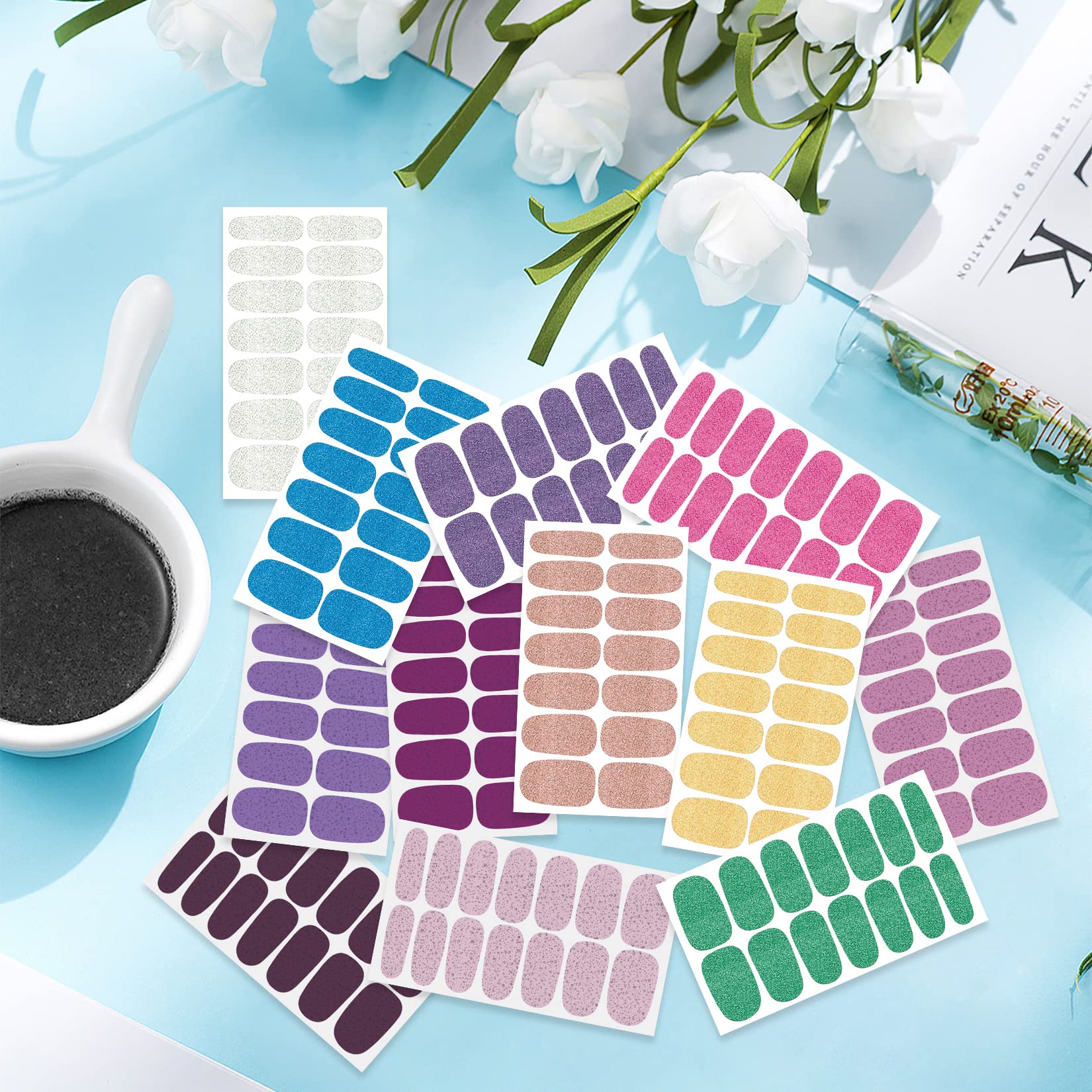 YECIRALA easy-apply steps illustration demonstrates self-adhesive strips.