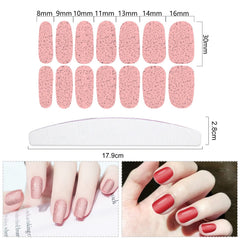 YECIRALA full nail wraps sheet closeup displaying 14 designs per sheet.
