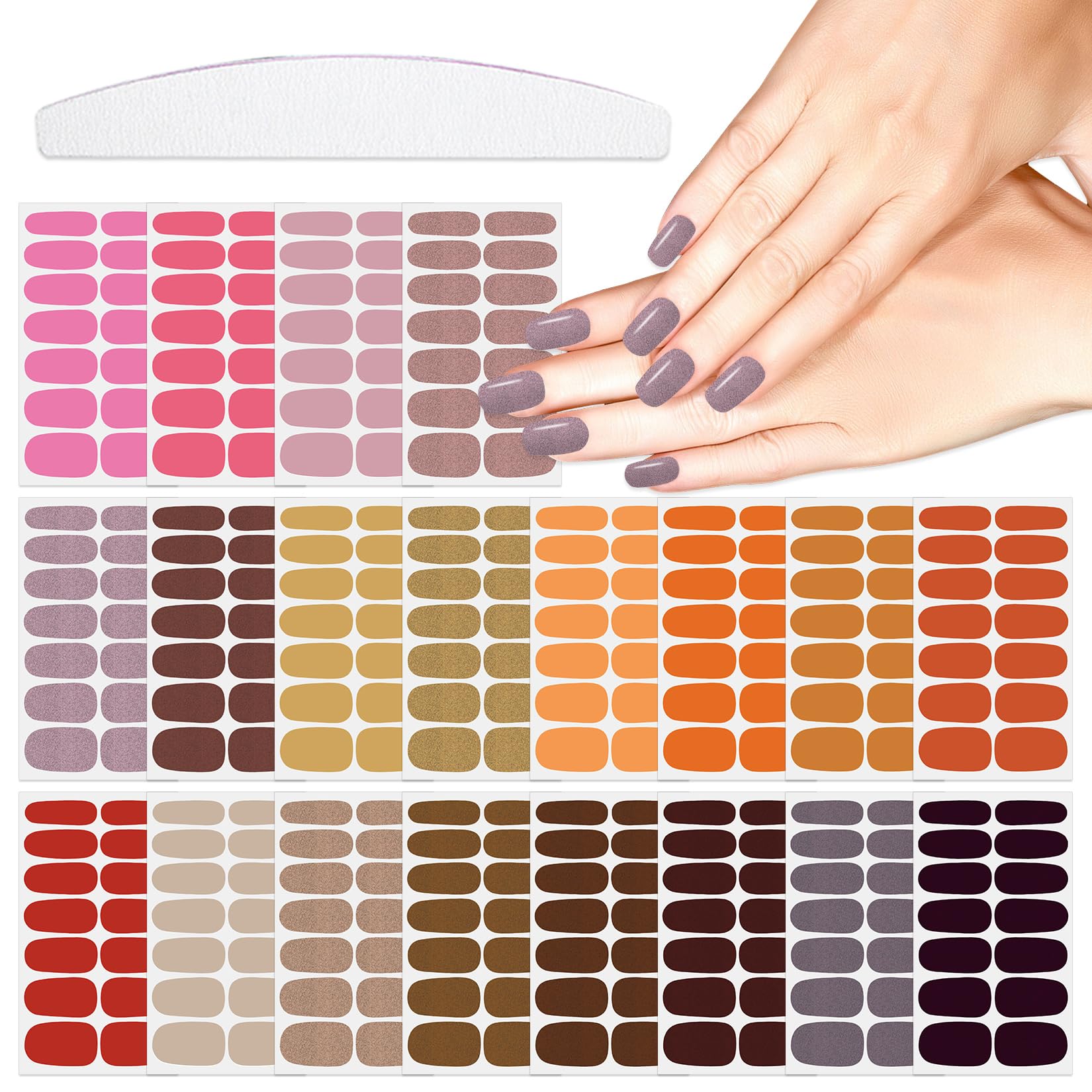 YECIRALA full wrap nail stickers in pink designs for quick at-home manicures.