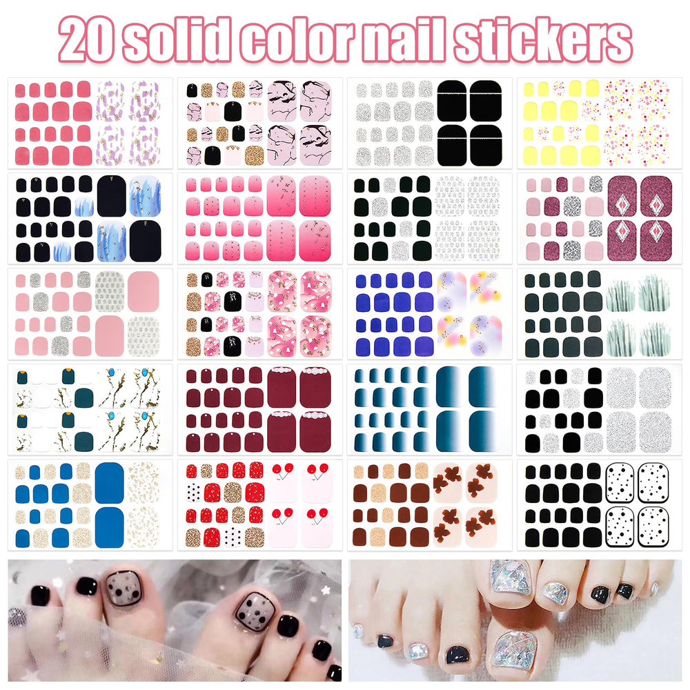YECIRALA glitter gradient toenail wraps offer quick, fade‑resistant shine you can DIY.