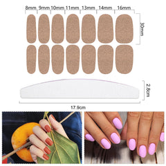 YECIRALA moon-shaped nail file included for shaping edges.