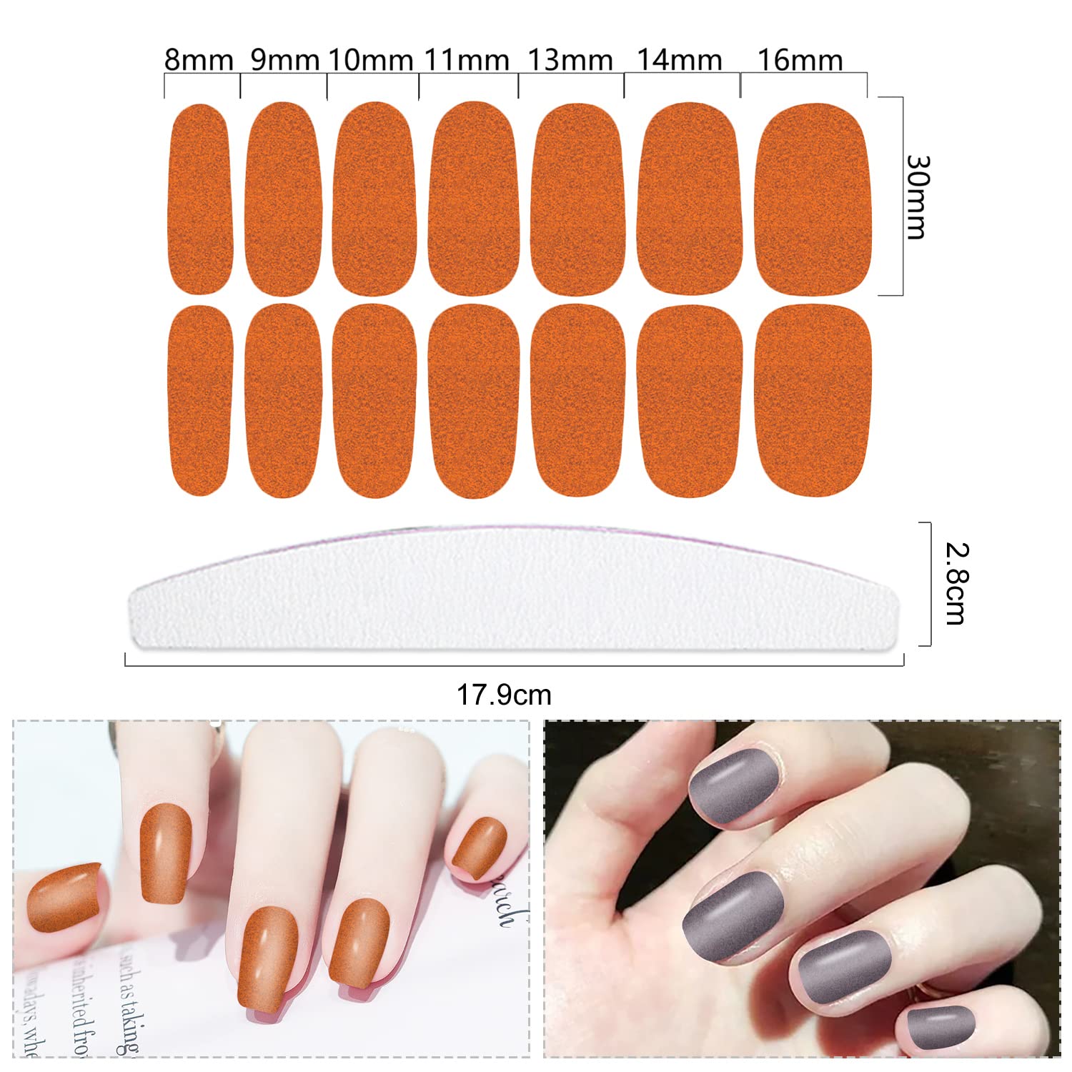 YECIRALA moon-shaped nail file for precise shaping