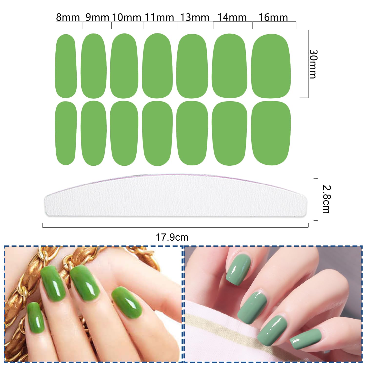 YECIRALA self-adhesive nail stickers for easy DIY nails