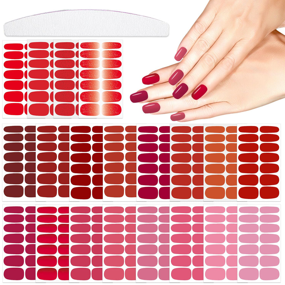 YECIRALA red nail wrap collection for a bold at‑home manicure