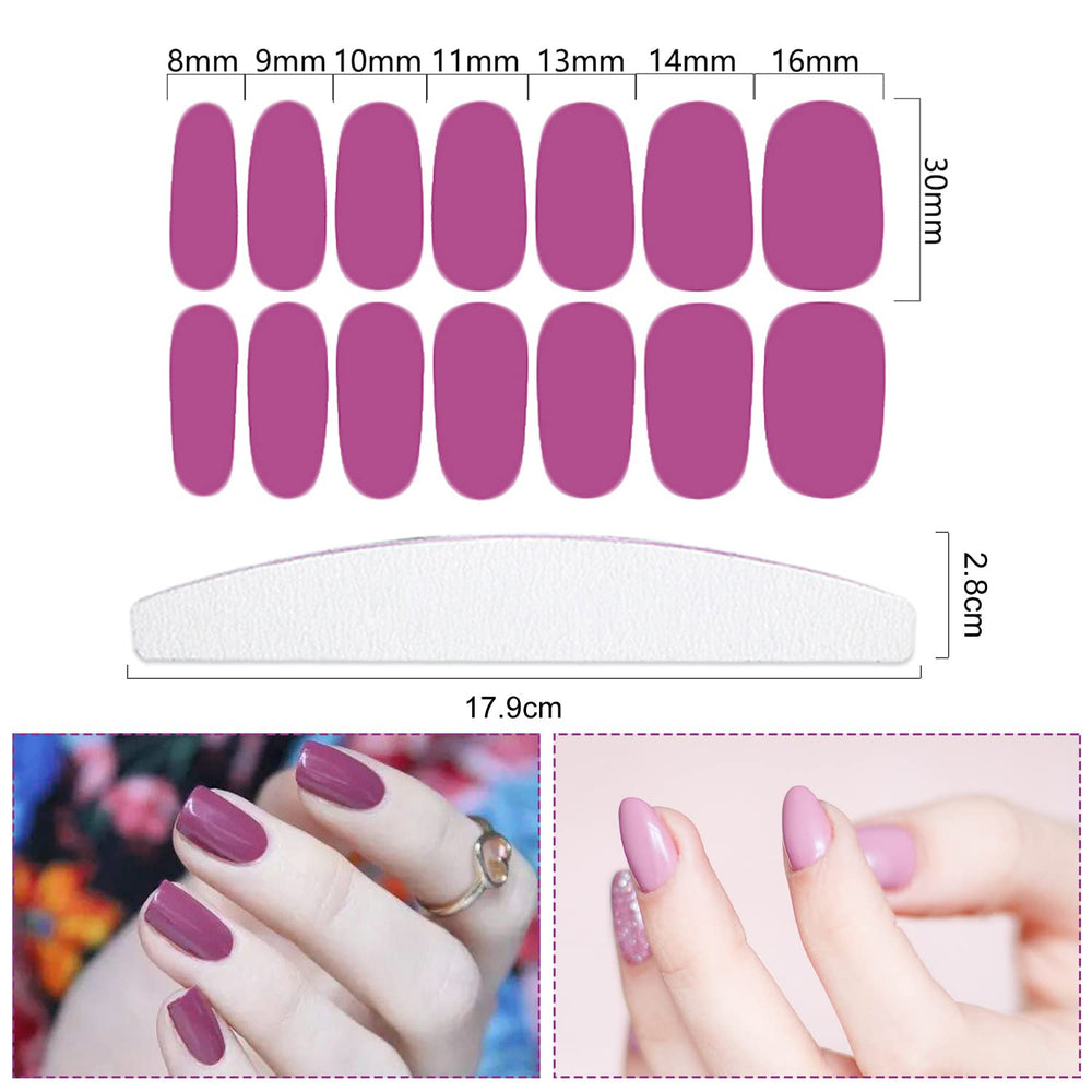 YECIRALA self-adhesive nail wraps applied neatly for a fast salon-like finish.