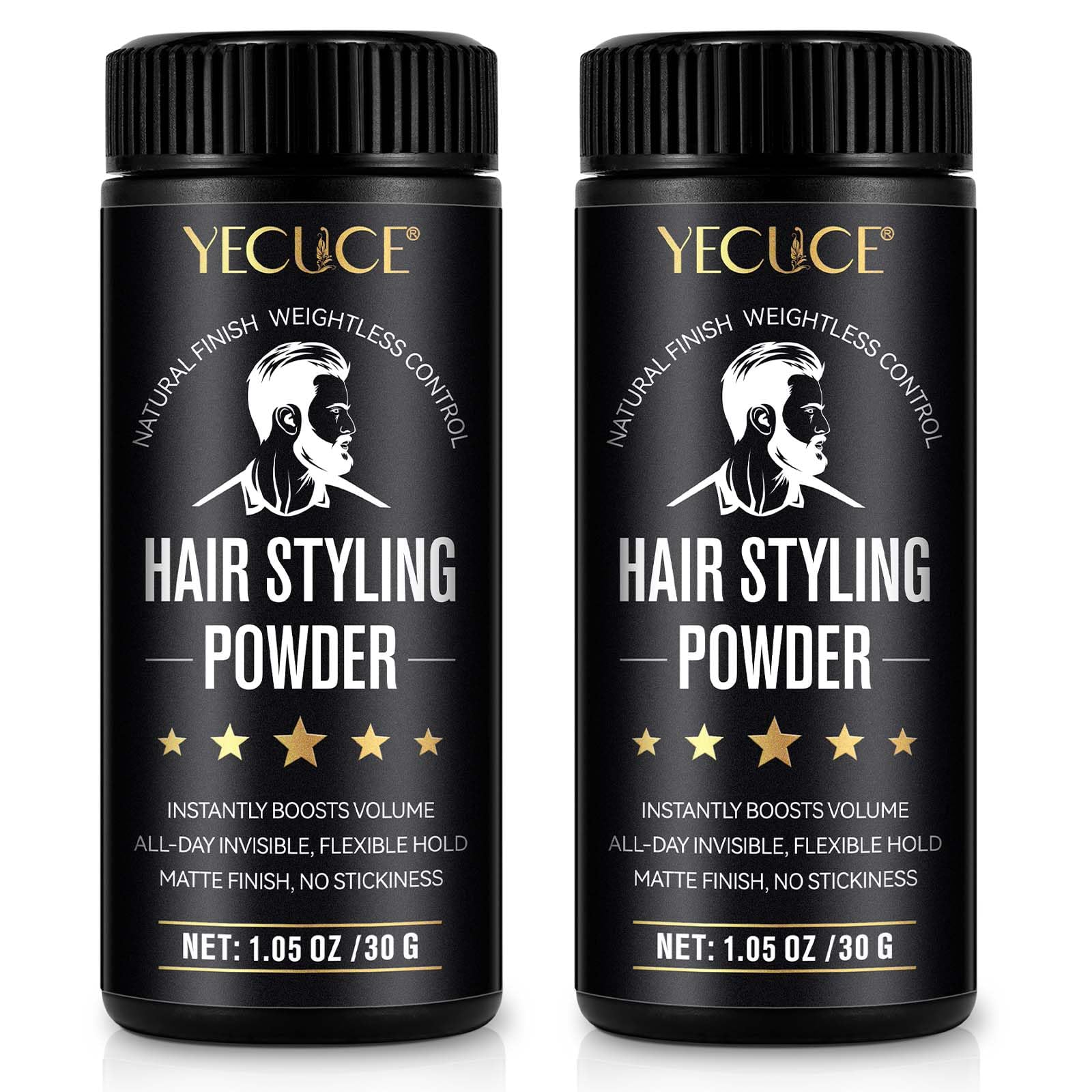 Yecuce hair powder pack with two tubes for instant volume and texture.