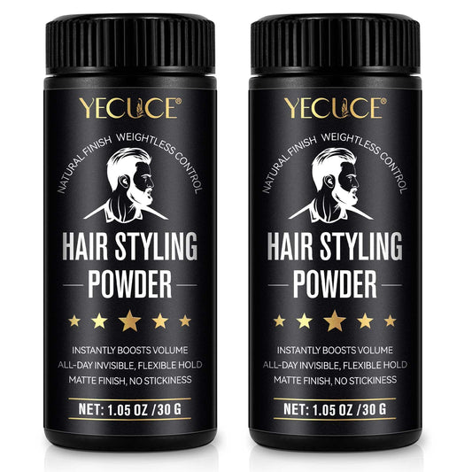Yecuce hair powder pack with two tubes for instant volume and texture.
