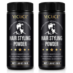 Yecuce hair powder pack with two tubes for instant volume and texture.