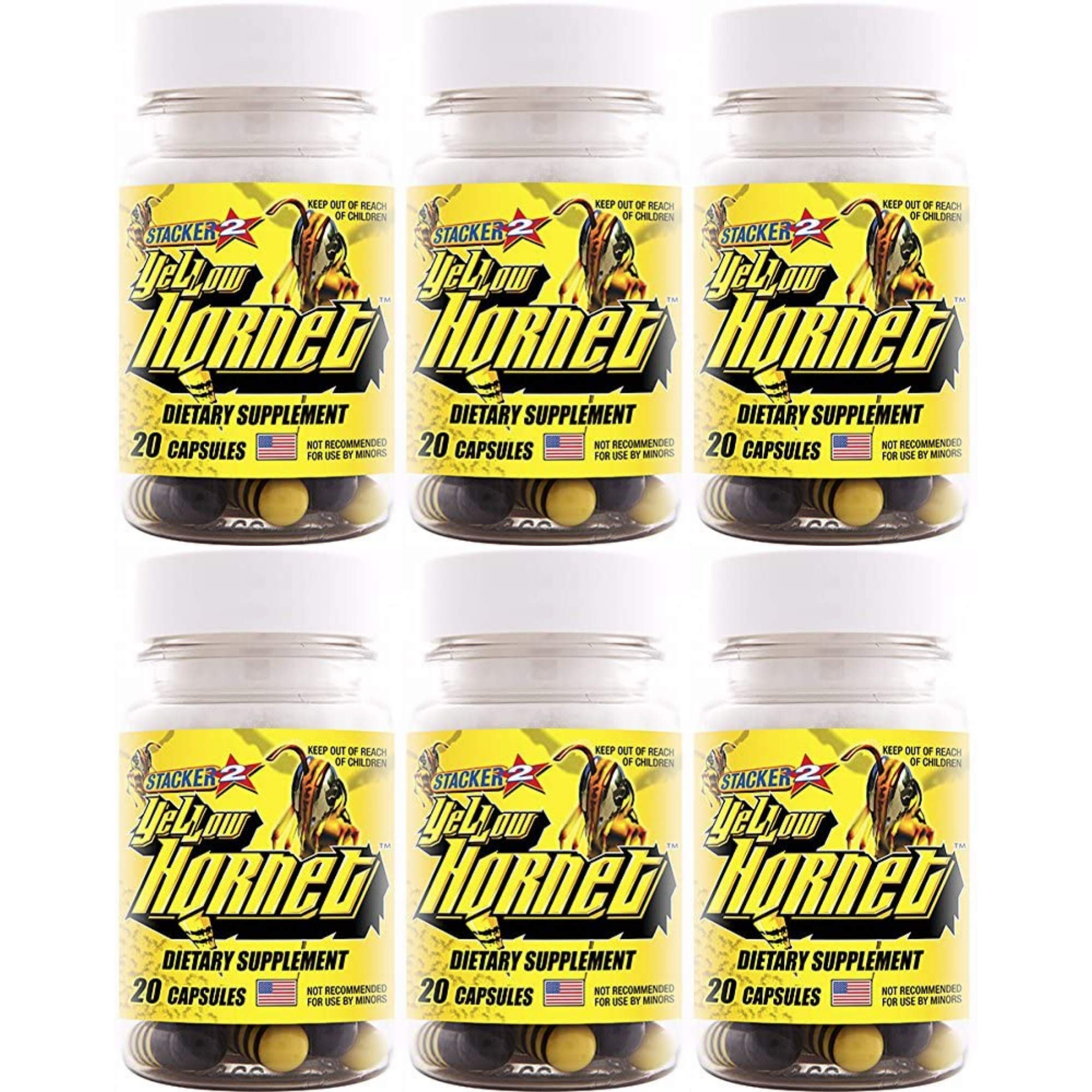 Yellow Hornet Herbal Dietary Supplement bottle front view