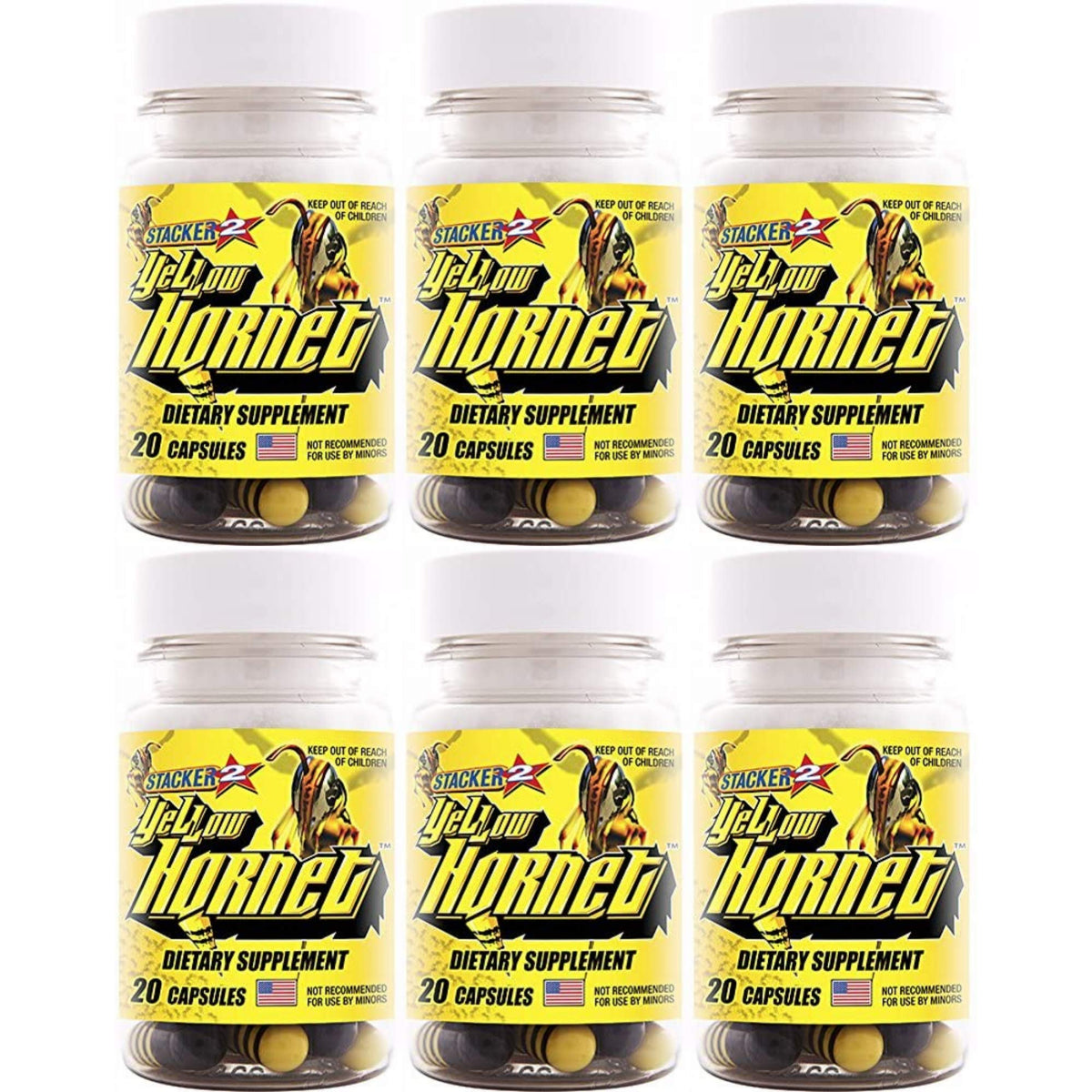 Yellow Hornet Herbal Dietary Supplement bottle front view