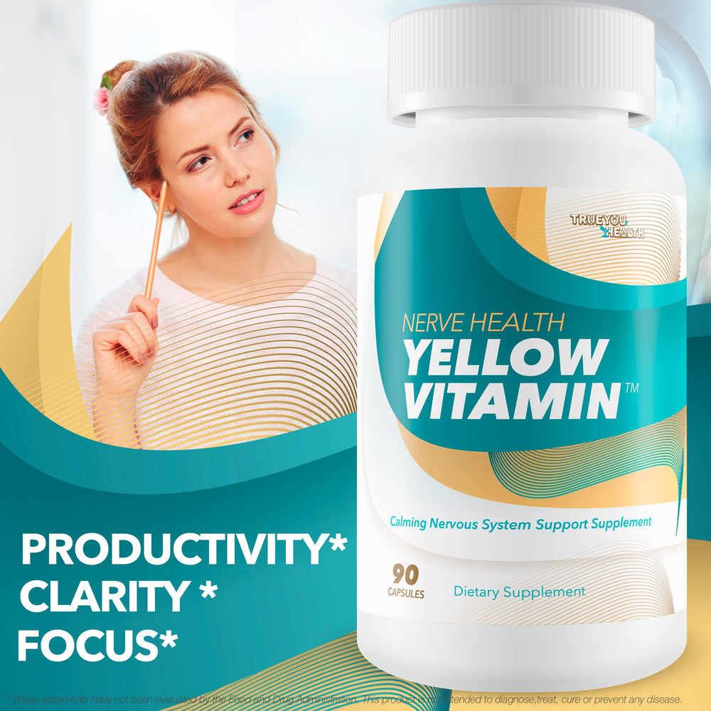 Capsules of Yellow Vitamin for Nerves