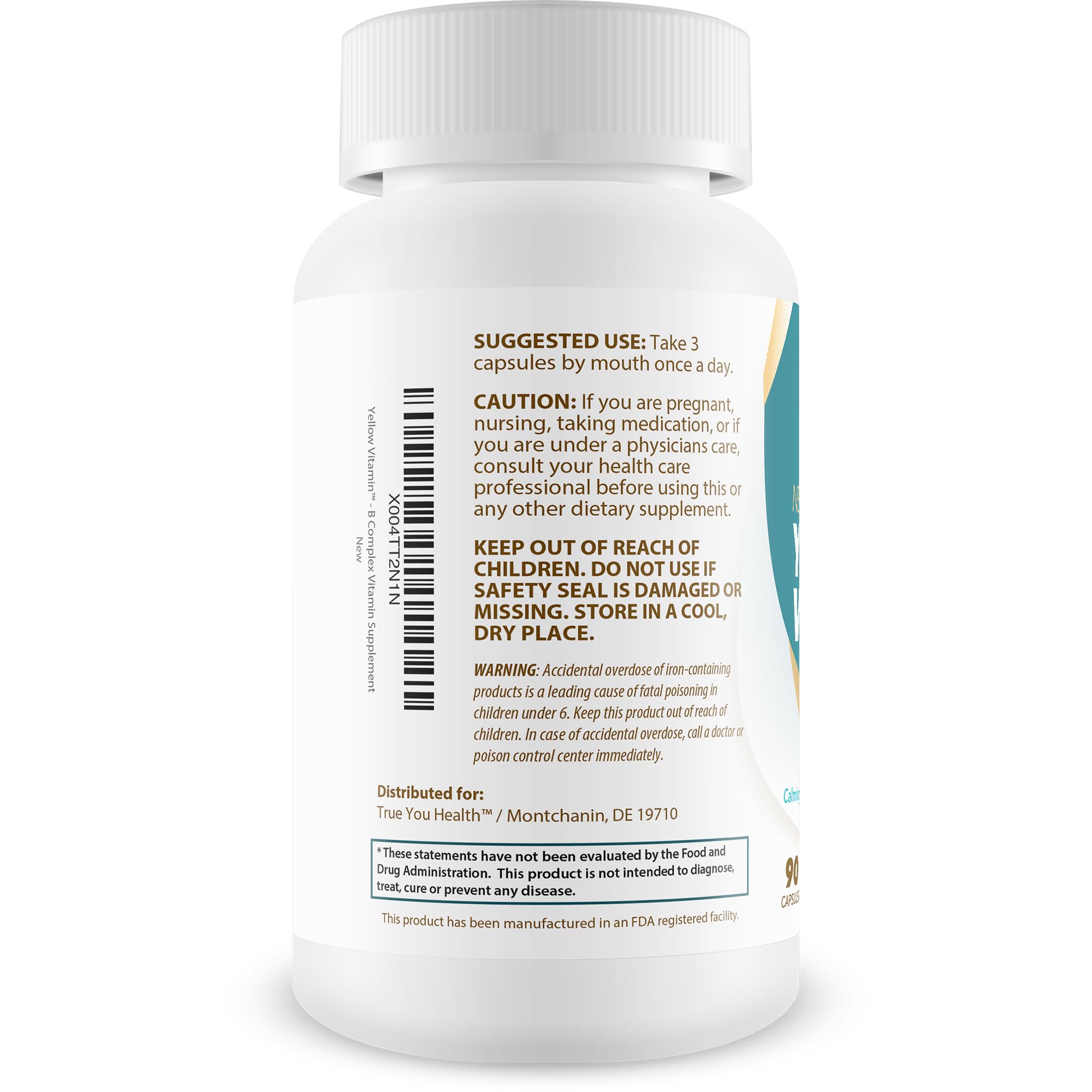 Yellow Vitamin for Nerves packaging on display