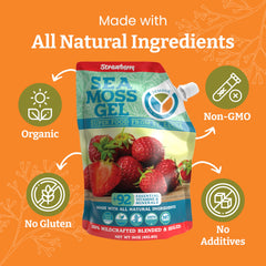 Raw sea moss gel jar and texture