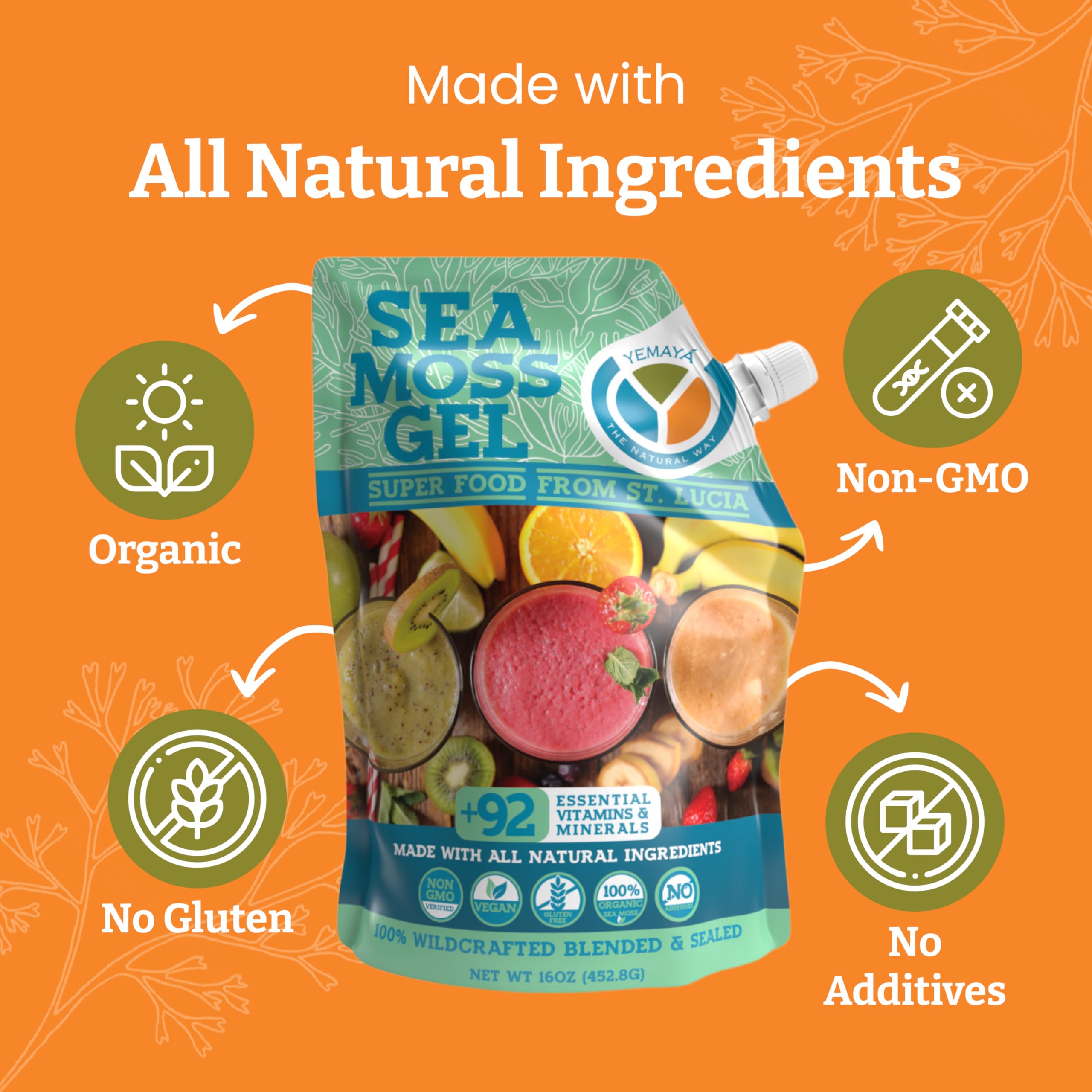 Using sea moss gel in a smoothie for energy