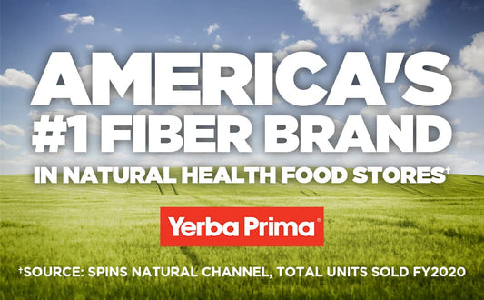 Close-up of Yerba Prima colon care capsule bottle label